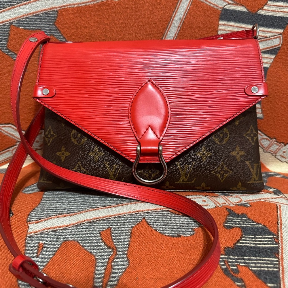 Louis Vuitton Red and Brown Crossbody Bag